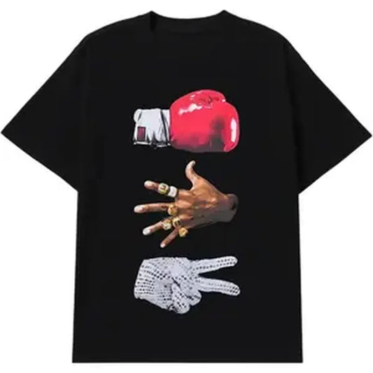 3 Mikes Graphic Tee Men's - Jordan Tyson Jackson Vintage T-Shirt, 90s Inspired Oversized Short Sleeve Streetwear Soft Cotton Menswear.... Casual Black