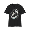 HOT SALE Fox for Moon Neutral Soft Style T-shirt Cute Animal Graphic T-shirt Celestial Print Shirt Galaxy Lover Gift Star Top