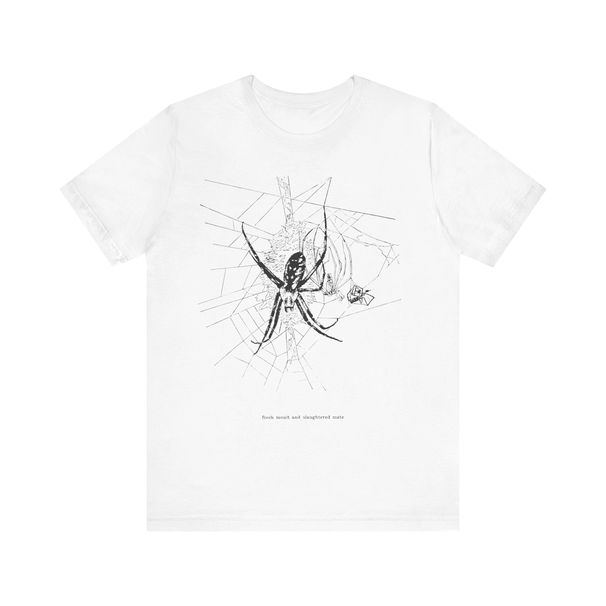 Fresh Fur Spider Shirt Creepy Creature T-shirt Gothic T-shirt Black Widow Male Argiope T-shirt Gothic Neutral Short-sleeved Tee