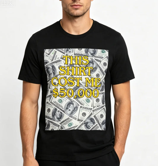 Short Sleeved T-shirt US Dollar Banknotes Fashionable and Casual Full Style Fashion T-shirt Vintage Shirt for Cat Enthusiasts