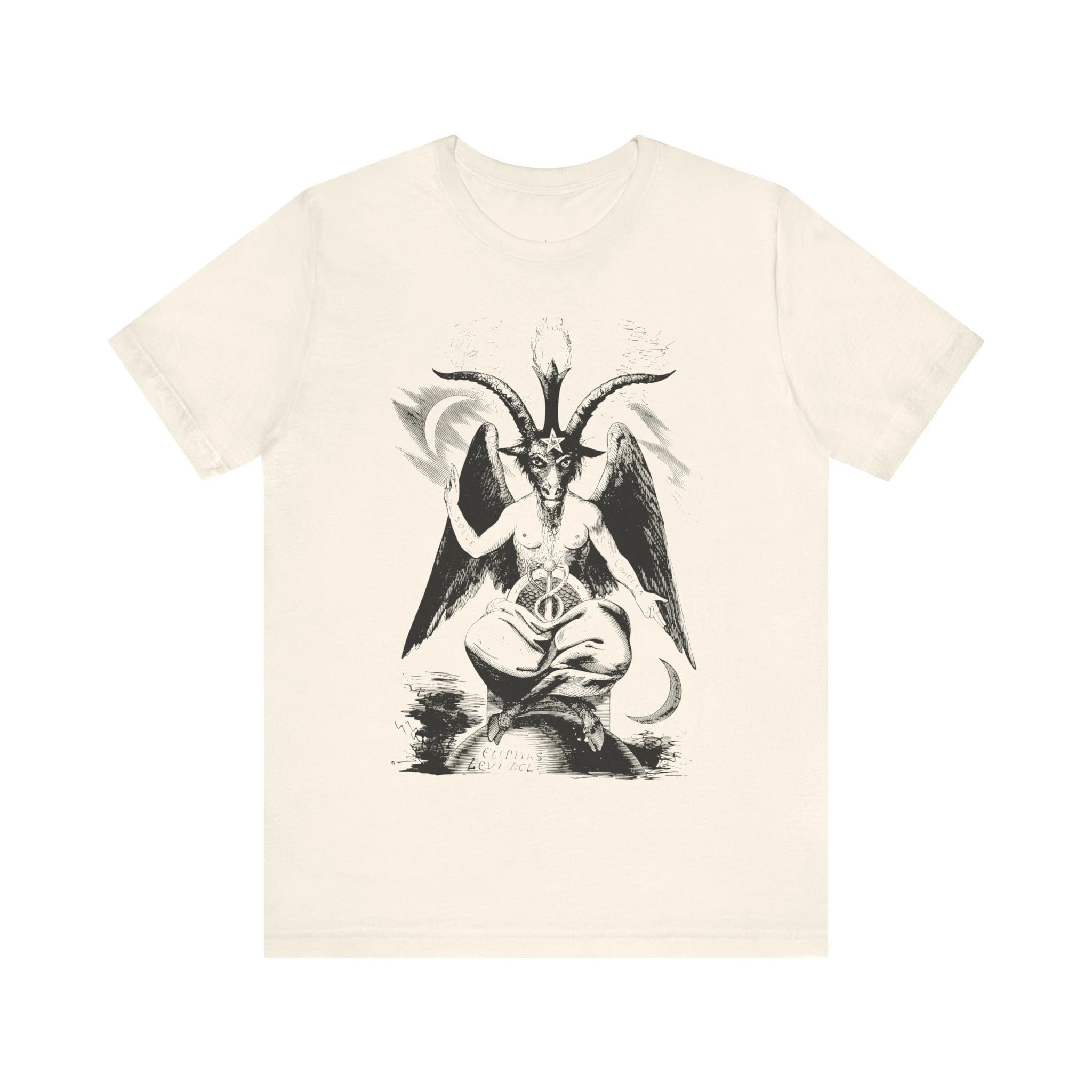 Baphomet Eliphas Levi Art Shabbat Goat Shirt Demon T-shirt Gothic Witchcraft Mystery Black Magic Unisex Jersey Short Sleeve Tee
