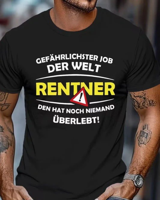Fun German T-Shirt Retirement Proverbs Crinkle Plus Size Men's T-Shirt, PLUS SIZE