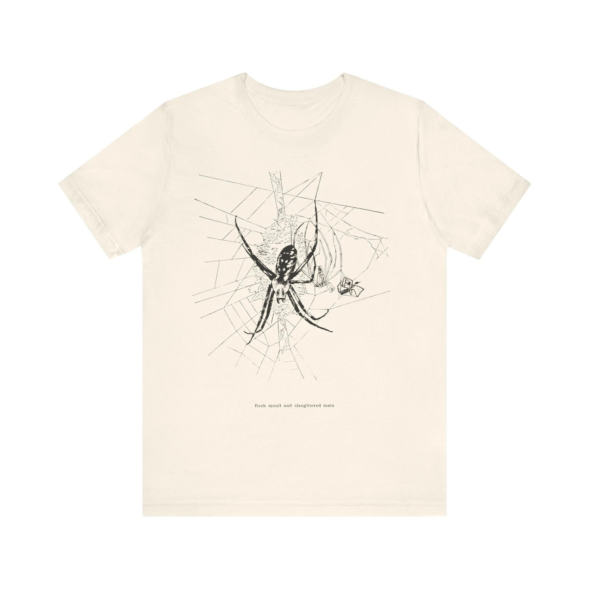 Fresh Fur Spider Shirt Creepy Creature T-shirt Gothic T-shirt Black Widow Male Argiope T-shirt Gothic Neutral Short-sleeved Tee