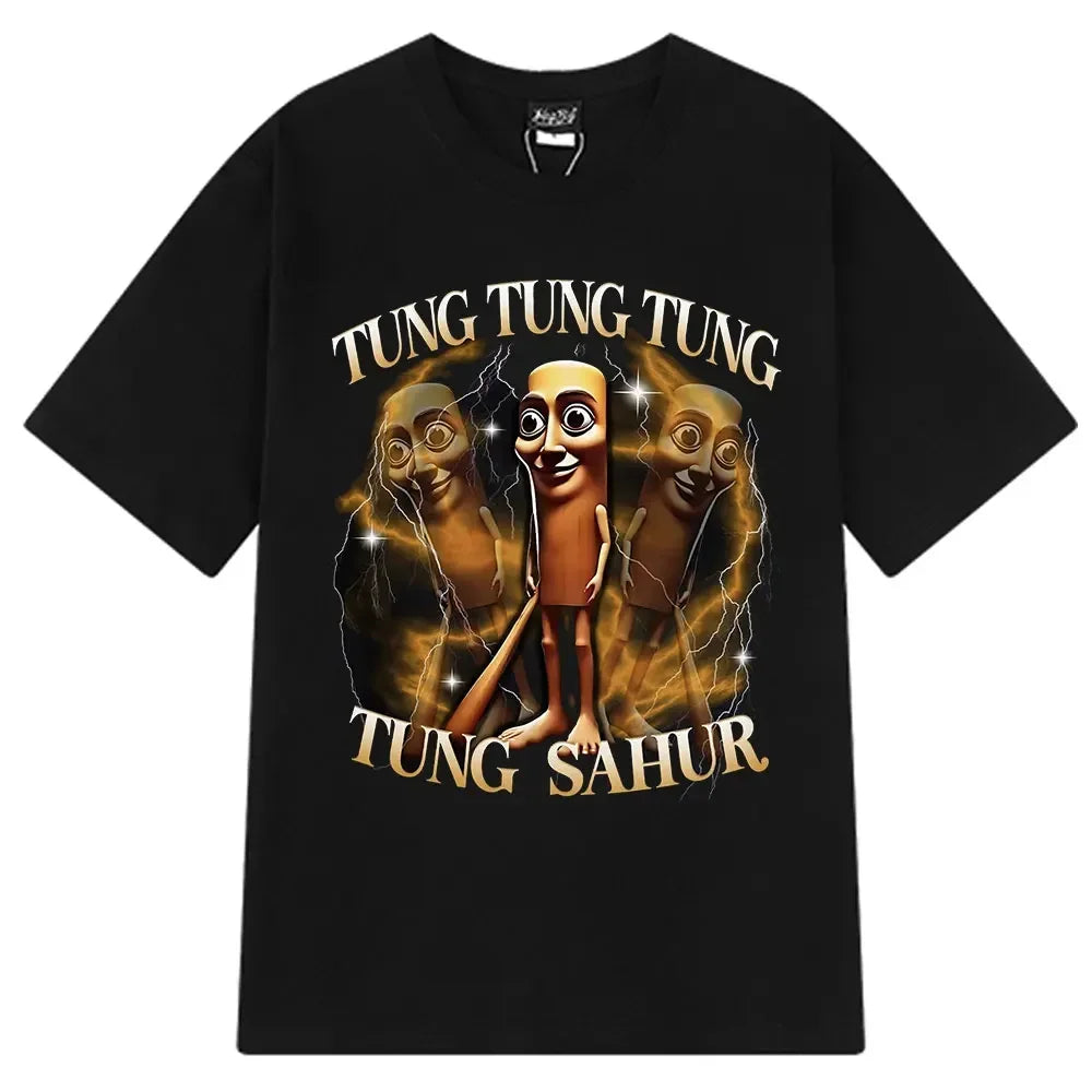 HOT  Brr Brr Patapim T Shirt Funny Italian Brainrot Meme Graphic T-shirt Men Women Summer Cotton Cozy Soft O-Neck T-shirts Tops