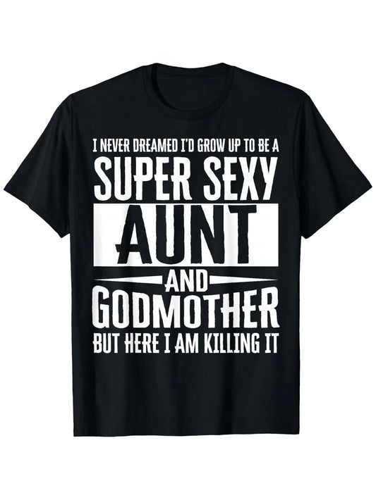 Bridesmaid Auntie Outfit- Cute and Fun Auntie Pattern T-Shirt, Plus Size Unisex Casual Round Neck Outdoor Short Sleeve T-Shirt, PLUS SIZE