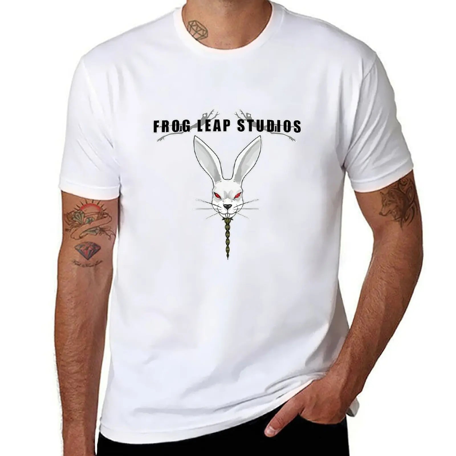 HOT SALE Kloudave Frog Leap Studios T-Shirt T Shirts for Man Graphic Funny T Shirt Man Cotton High Quality T-Shirt  Fashion Tee