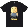 Rapper Kanye West Minye Fun and Creative Round-neck Casual Short-Sleeved T-shirt for Men and Women Oversized Graphic T Shirts