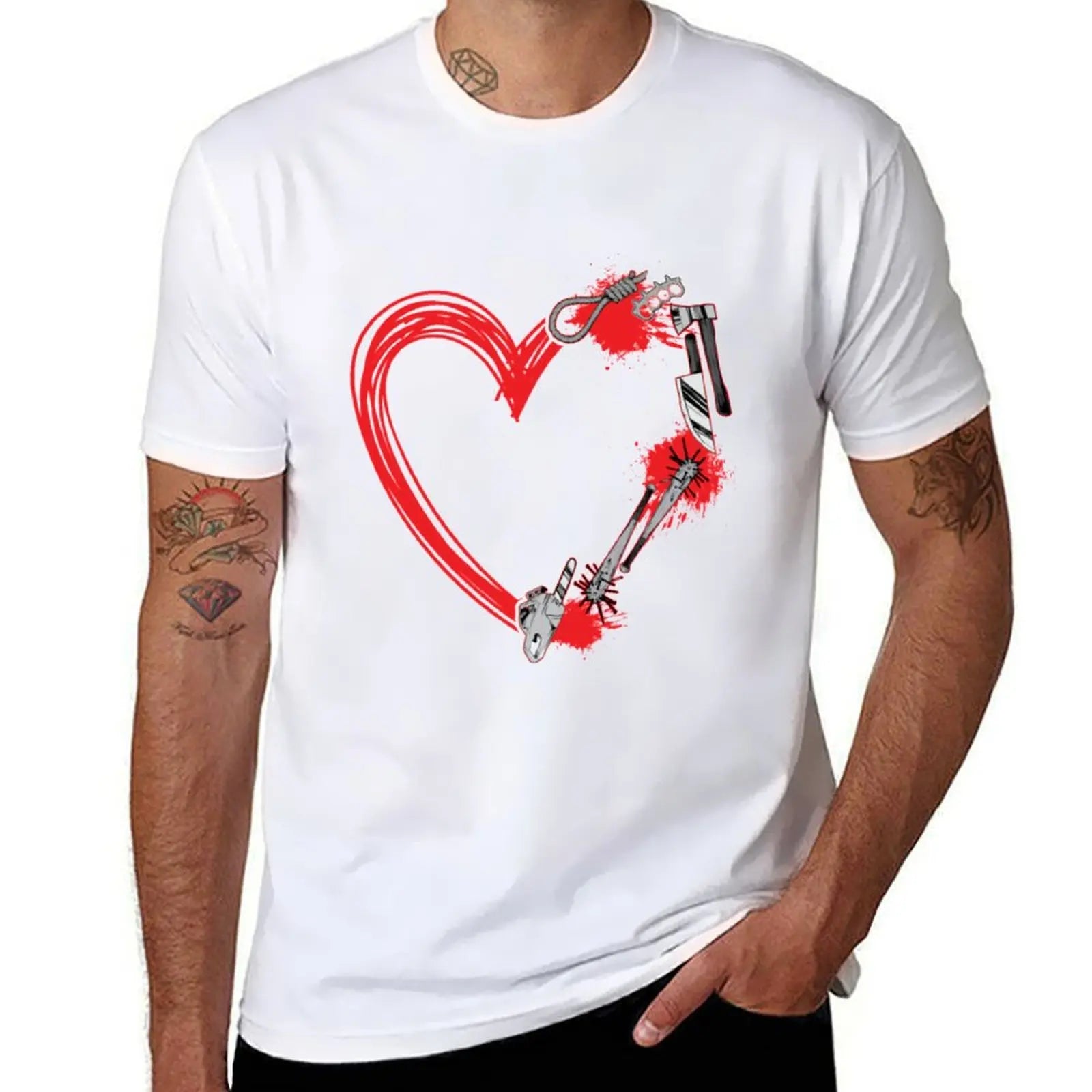 HOT SALE Horror Movie T-shirt T-shirt Men's Cotton T-shirt Men's White T-shirt Soft and Comfortable High Quality T-shirts Custom
