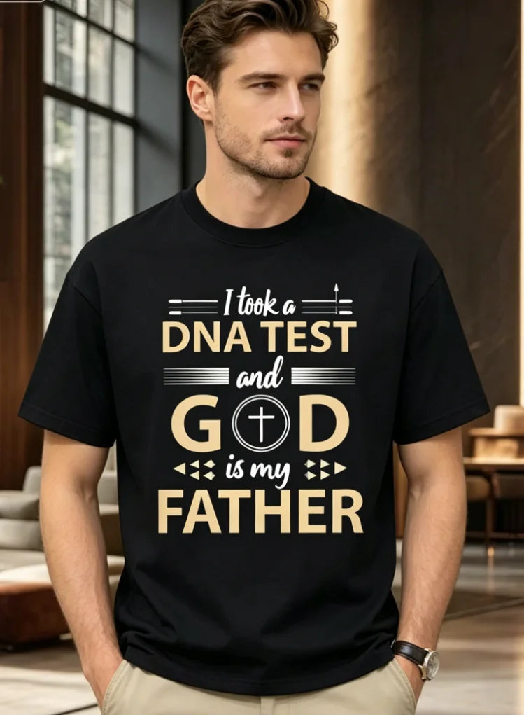 Unique Black Graphic Large-sized T-shirt Featuring A Central Wooden Cross Surrounded By A Red Crown of Thorns Eye-Catching 'GOD