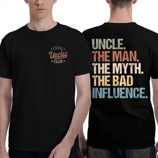 Cool Uncles Club Funny 2 Sides T-Shirt, Cotton Crewneck Unisex T-Shirt for Men and Women, Ideal Gift, Top Menswear
