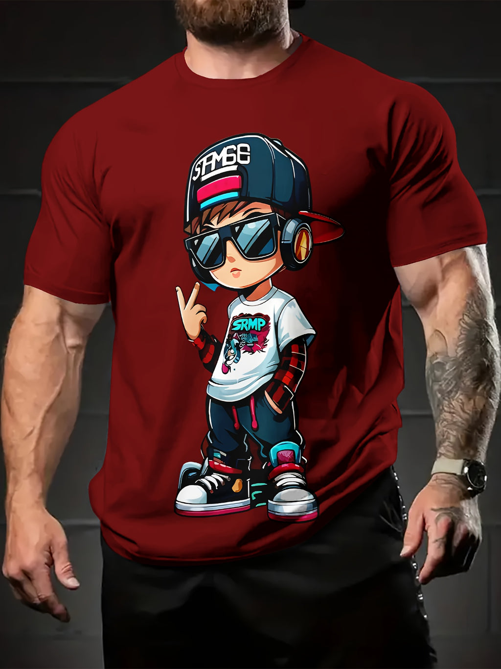 ' Novelty T-Shirt 3D Digital Print Short Sleeve