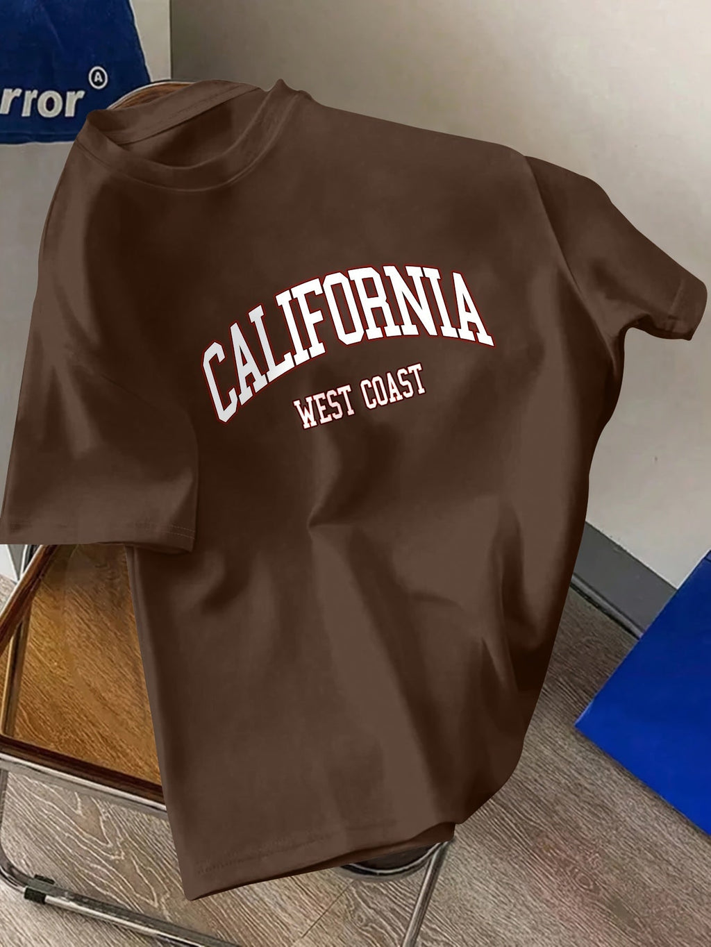Men'S California West Coast Letter Print Casual Short-Sleeve T-Shirt, Selected by Xiangpan Ming
