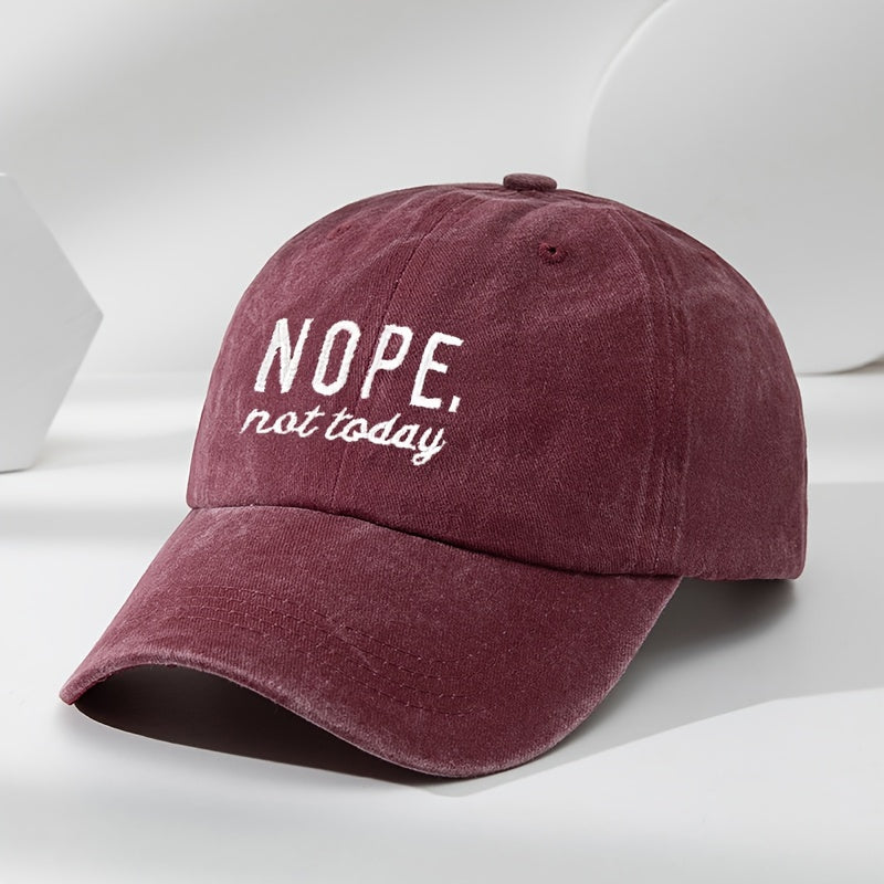 ONPE High-Quality Embroidered Baseball Cap Washed Vintage Distressed Duckbill Cap Adjustable Circumference Soft Top Comfortable Sun Hat