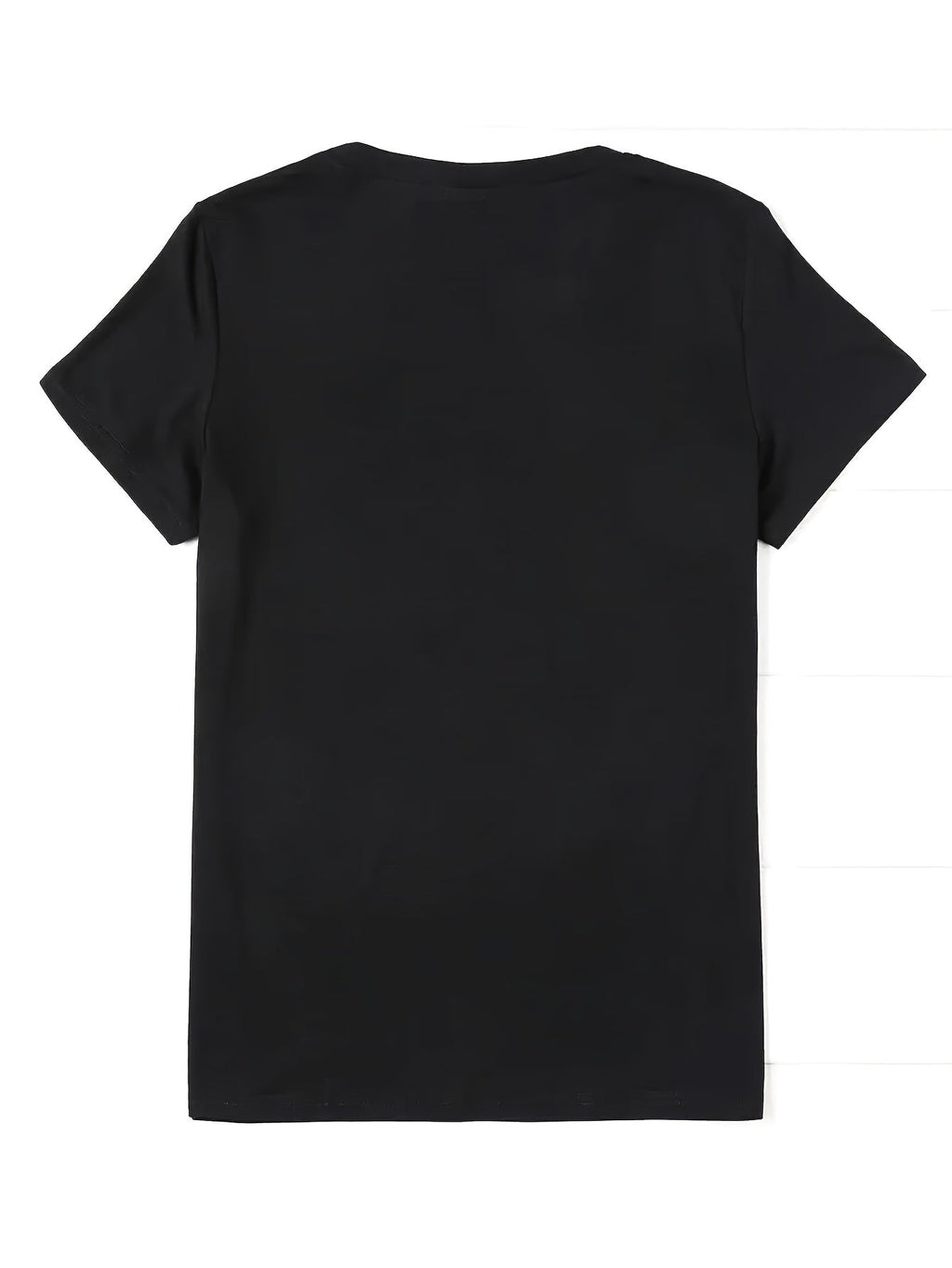 Women'S Casual Short Sleeve T-Shirt with Heart Design - Round Neck, Black, Lightweight Polyester, Perfect for Spring/Summer Outfits, Casual Wear Tee | Heart Graphic Tee | Constructio