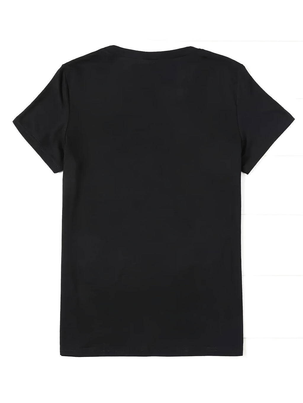 Women'S Casual Short Sleeve T-Shirt with Heart Design - Round Neck, Black, Lightweight Polyester, Perfect for Spring/Summer Outfits, Casual Wear Tee | Heart Graphic Tee | Constructio