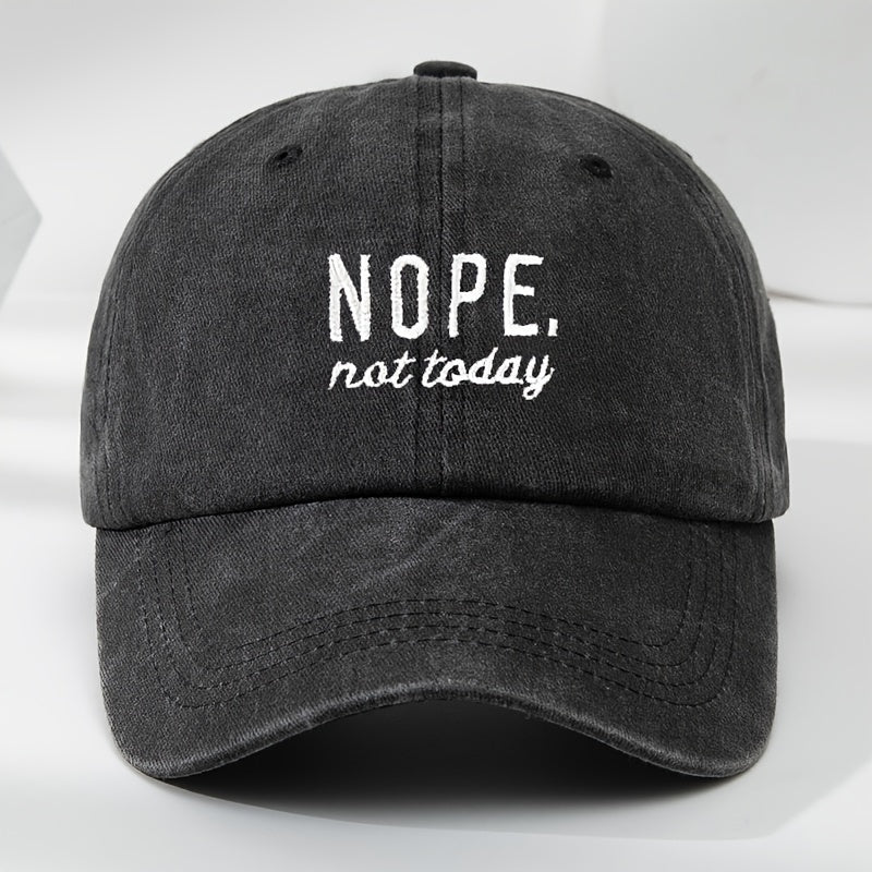 ONPE High-Quality Embroidered Baseball Cap Washed Vintage Distressed Duckbill Cap Adjustable Circumference Soft Top Comfortable Sun Hat