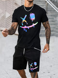 Men's Casual Sportswear Set: Short Sleeve T-Shirt + Shorts
