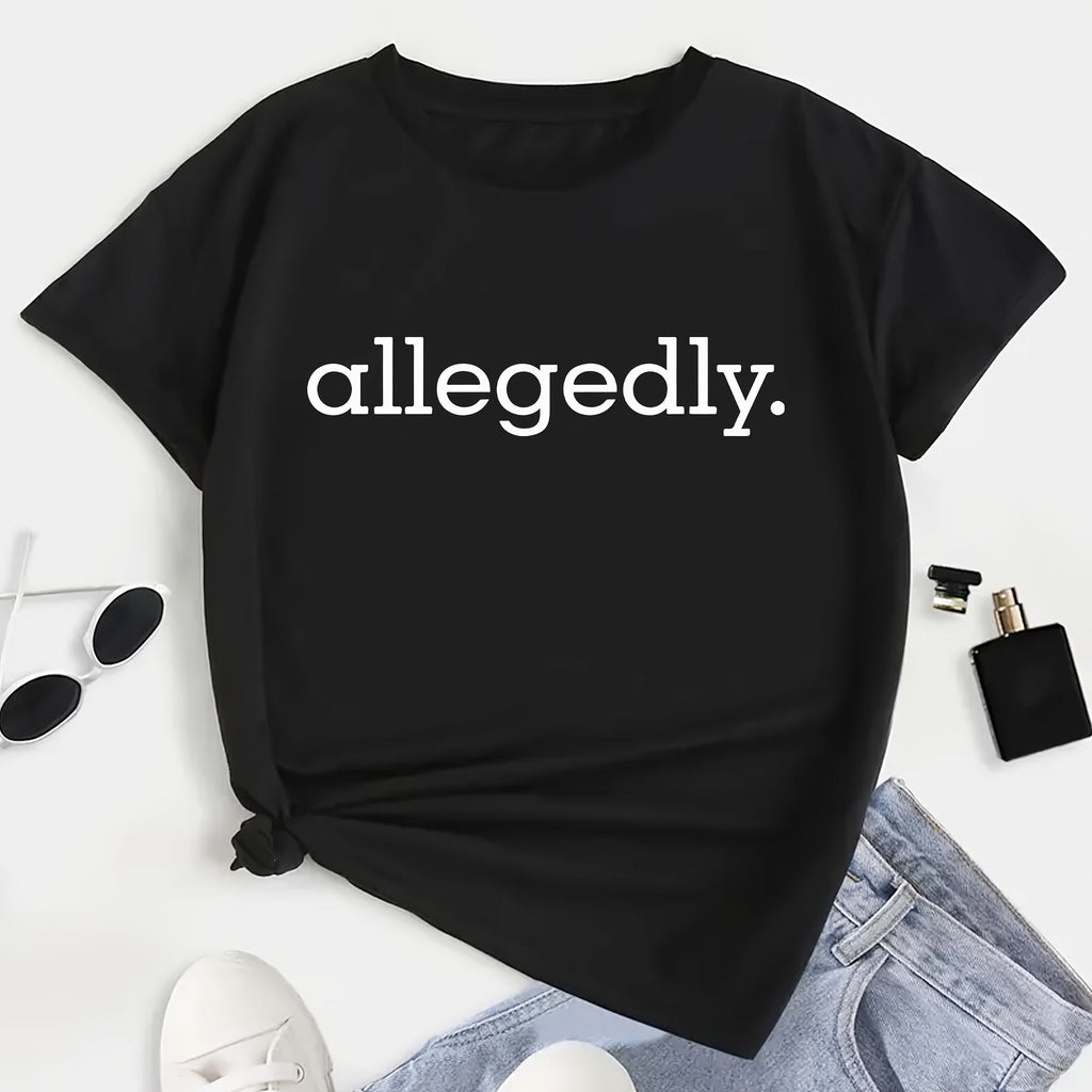 Allegedly Heat Transfer Sticker, DIY Iron-On Clothing Supplies & Appliques for Clothes, T-Shirt Making, Pillow Decorating