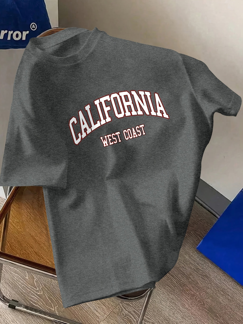 Men'S California West Coast Letter Print Casual Short-Sleeve T-Shirt, Selected by Xiangpan Ming