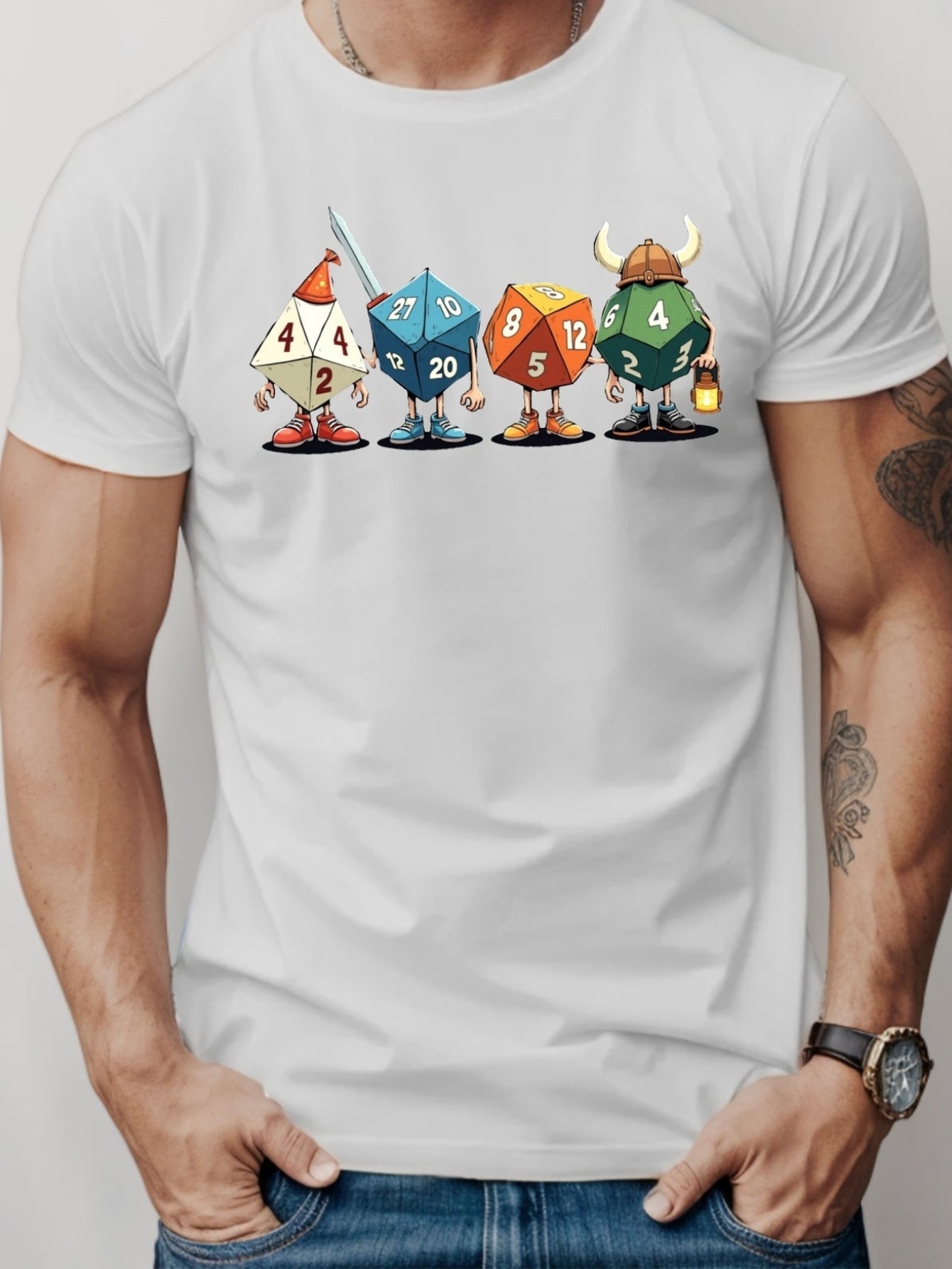 LET S ALL GO to THE DUNGEON Men's Short Sleeve T-shirt Summer T-shirt Top