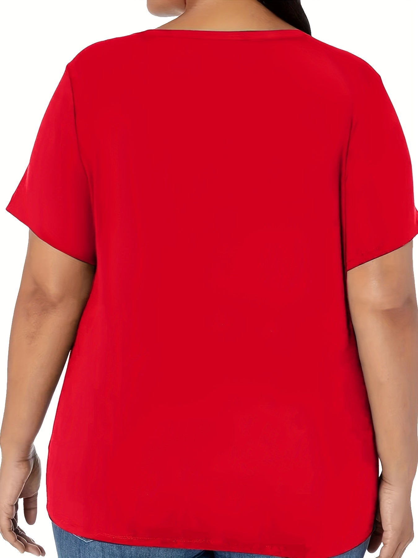 Plus-Size Women'S Printed Casual T-Shirt