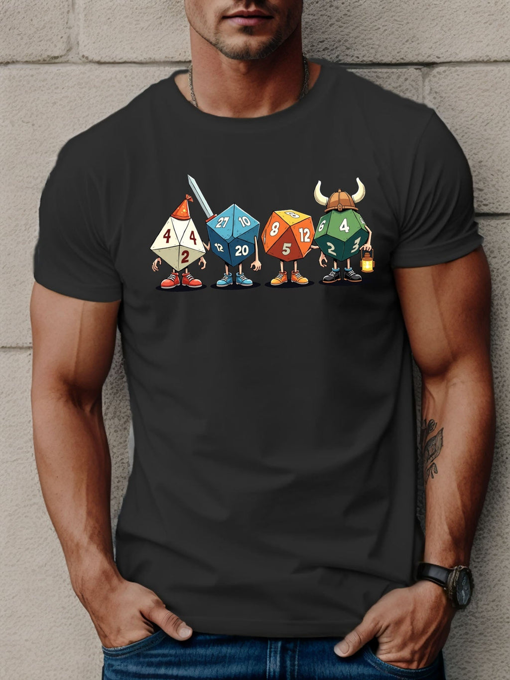 LET S ALL GO to THE DUNGEON Men's Short Sleeve T-shirt Summer T-shirt Top