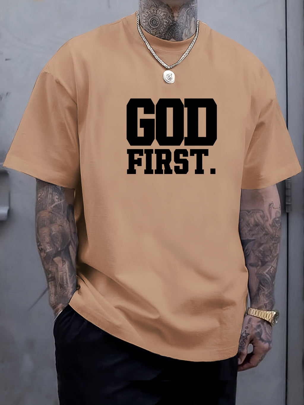 Men's Short-Sleeve T-Shirt Base Layer, Versatile Top, Half-Sleeve T-Shirt, Summer Men's Clothing, PLUS SIZE