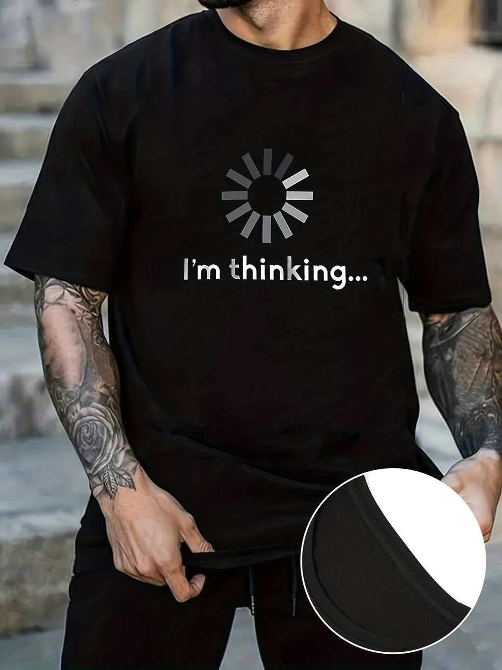 Loading... Thinking Men's Trendy Short-Sleeve T-Shirt