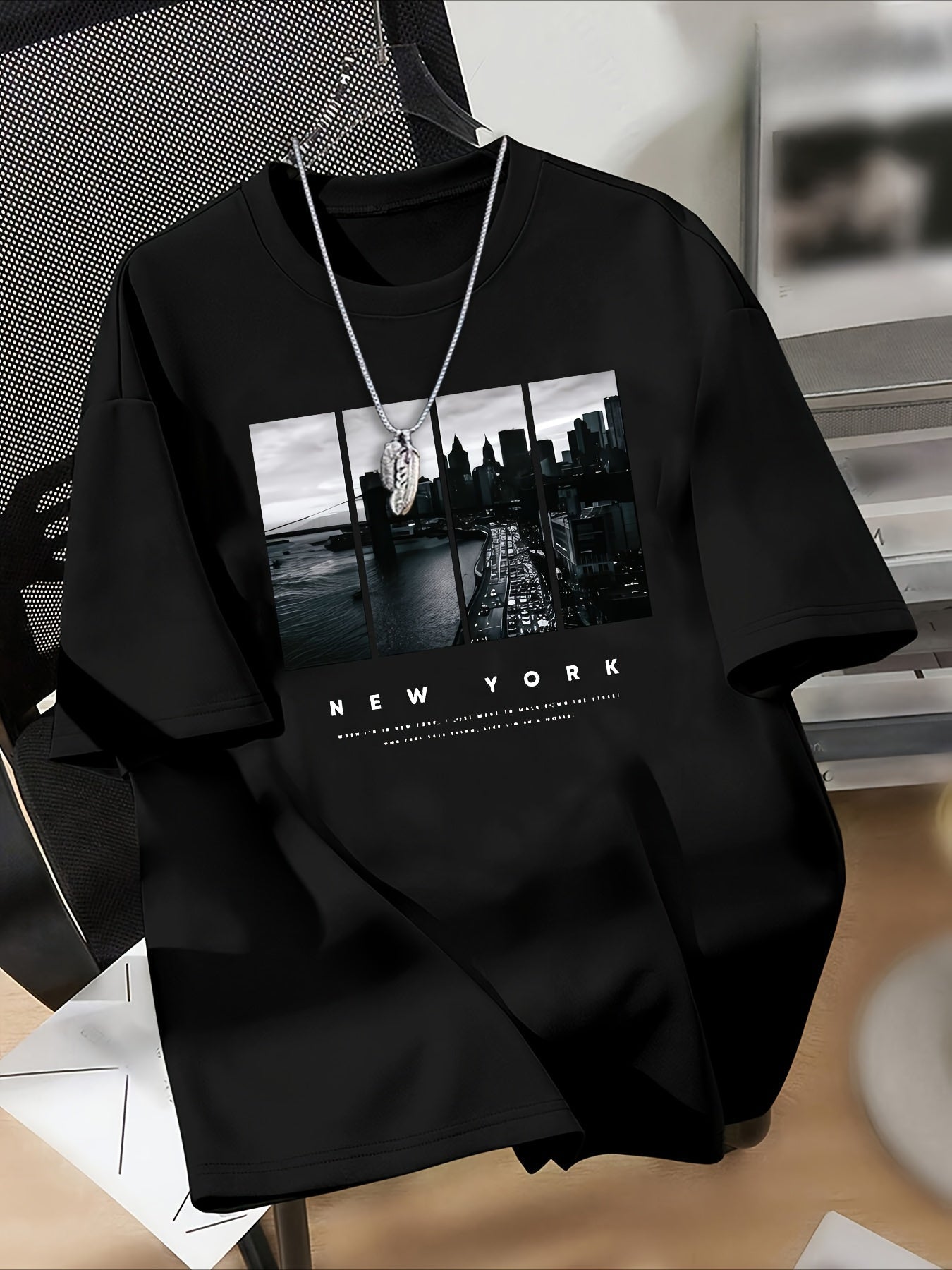 Summer Casual Short-Sleeve T-Shirt for Boys Featuring a Cityscape Design