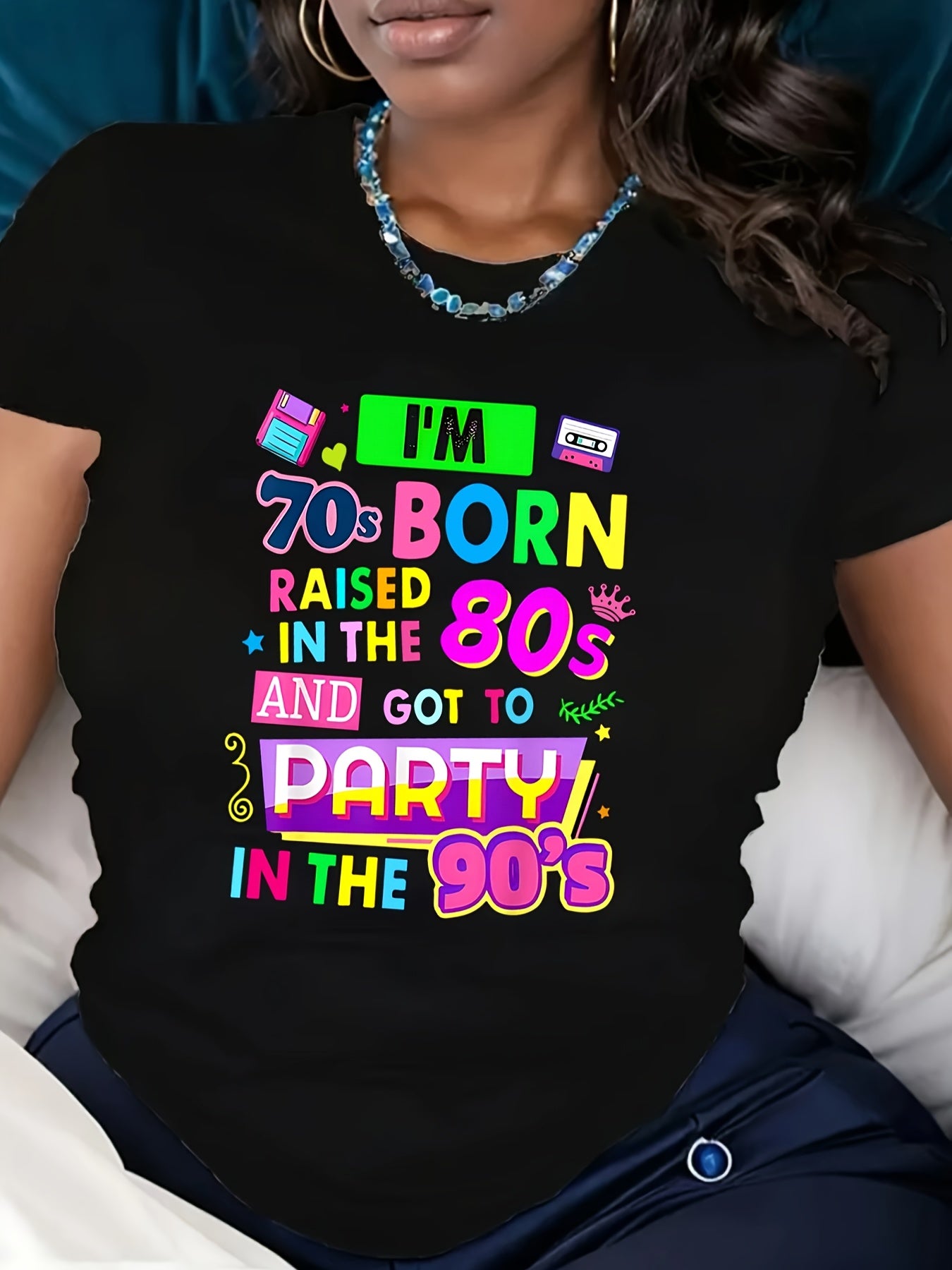 Plus Size Women'S Short Sleeve Printed T-Shirt