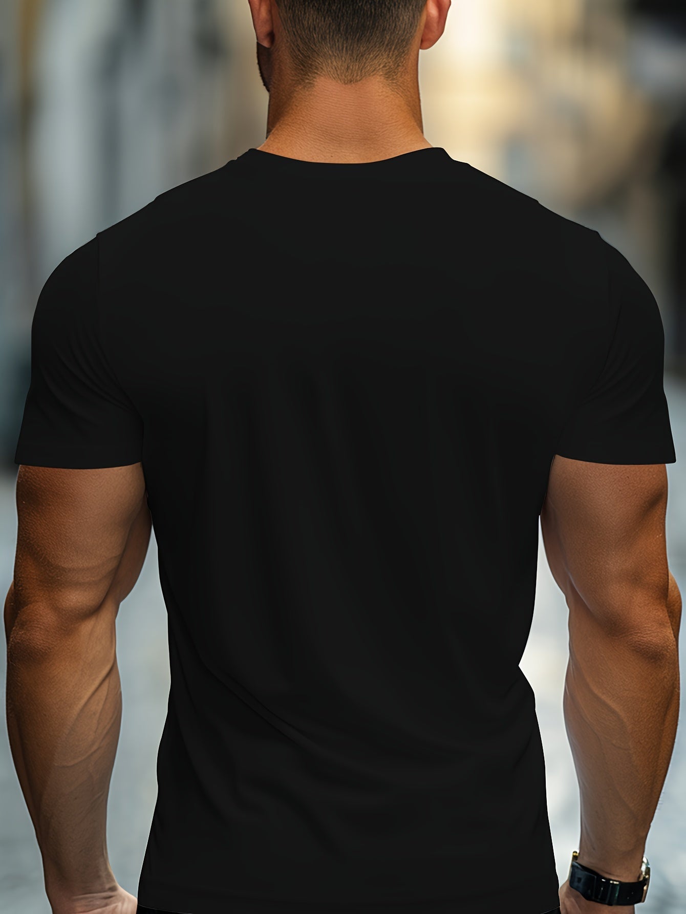 Men'S Athletic Trendy ANSWER ME Print Short Sleeve T-Shirt
