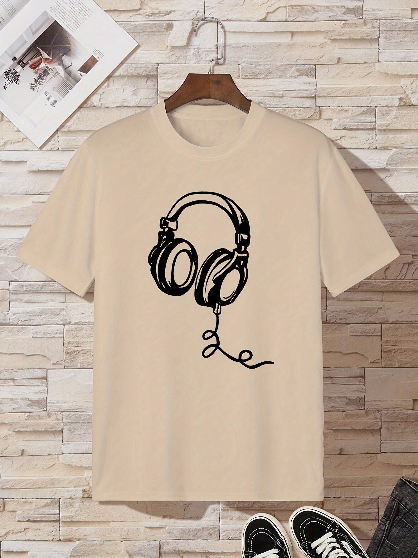 Teenagers' Wired Headphones Casual T-Shirt