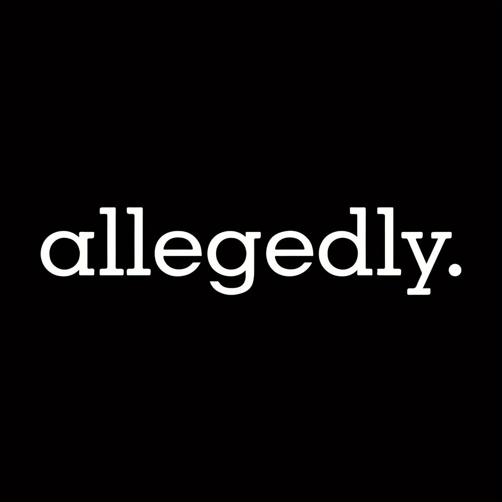 Allegedly Heat Transfer Sticker, DIY Iron-On Clothing Supplies & Appliques for Clothes, T-Shirt Making, Pillow Decorating