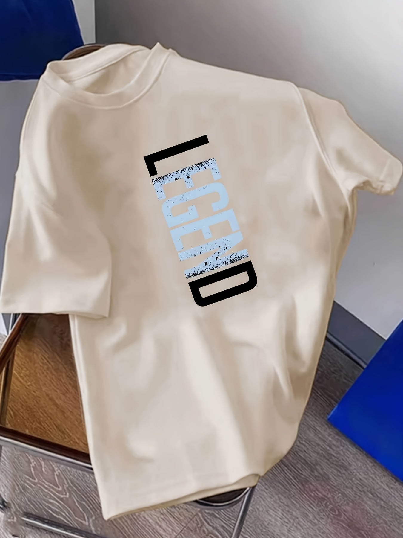 Casual Summer Short-Sleeve T-Shirt for Boys Featuring Uppercase Letters, Suitable for Outdoor Sports in Spring And Summer, Available in Sizes for Ages 5 to 6, 6 to 7, 8 to 10, 12 to 14, And 14 to 16 (Other Additions Are Not for )., for Teenager