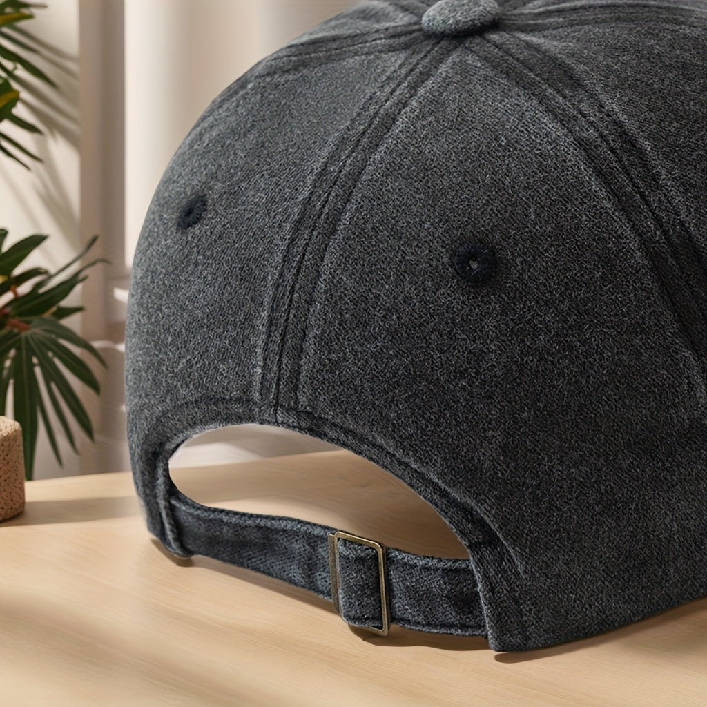 Creative Design Fishing Print Baseball Cap Classic Washed Vintage Duckbill Hat Soft Comfortable Sweat-Absorbing Breathable Hat Outdoor Leisure Sports Fishing Camping Adjustable Sun Hat