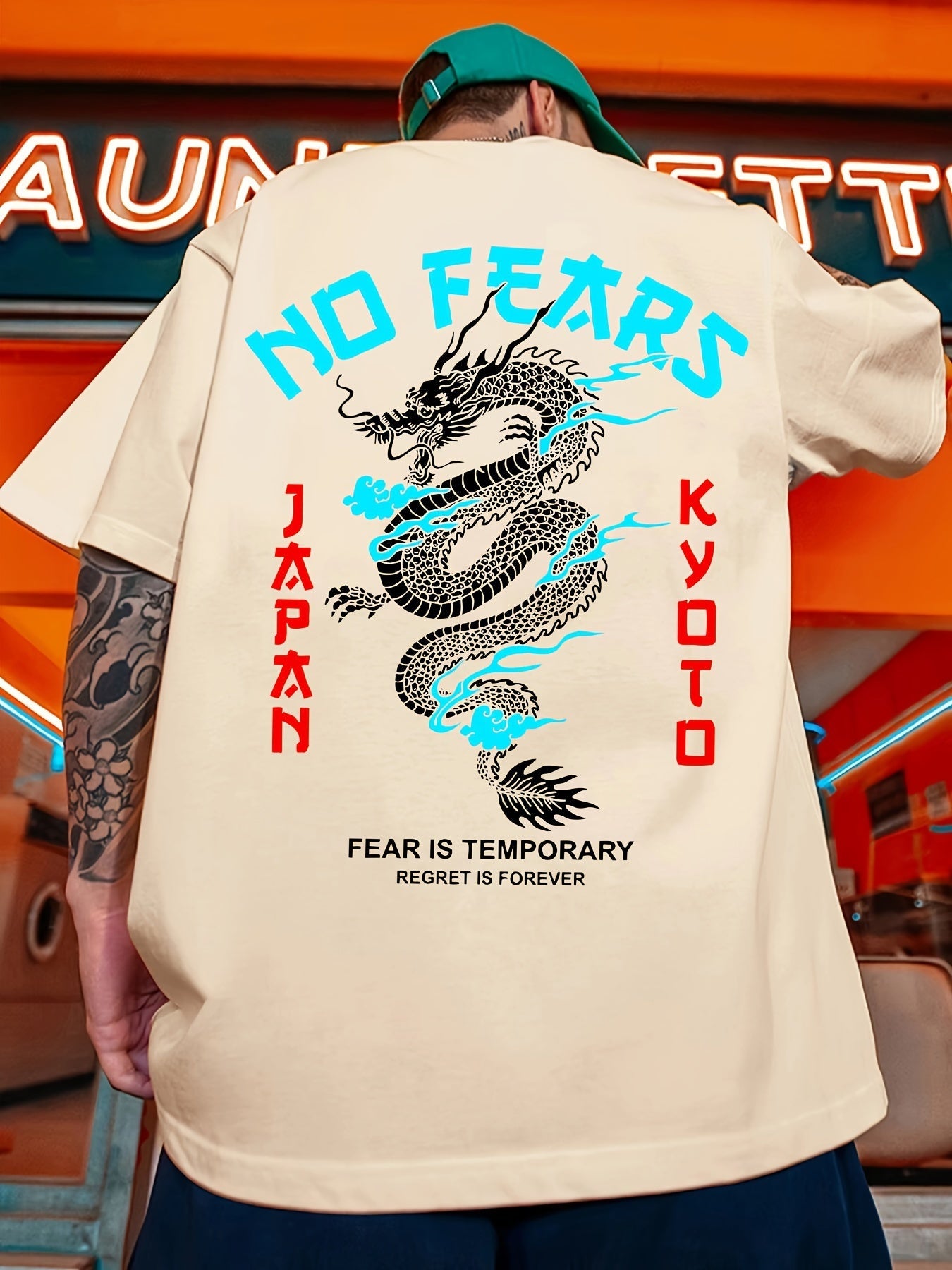 Dragon Print, Men's Graphic Design Crew Neck Active T-shirt, Casual Comfy Tees Tshirts For Summer, Men's Clothing Tops For Daily Gym Workout Running