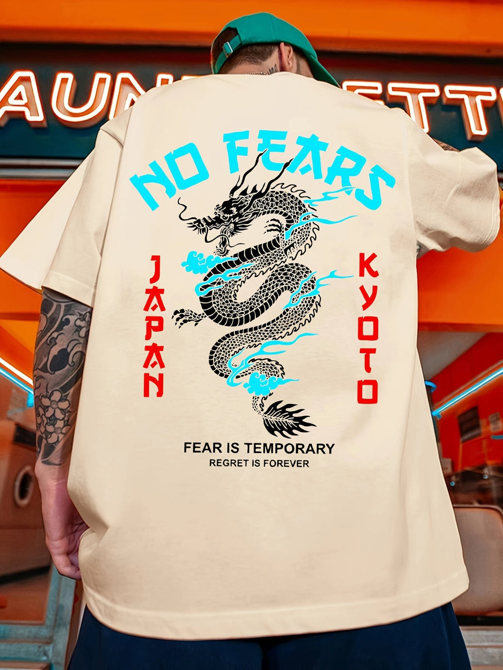 Dragon Print, Men's Graphic Design Crew Neck Active T-shirt, Casual Comfy Tees Tshirts For Summer, Men's Clothing Tops For Daily Gym Workout Running