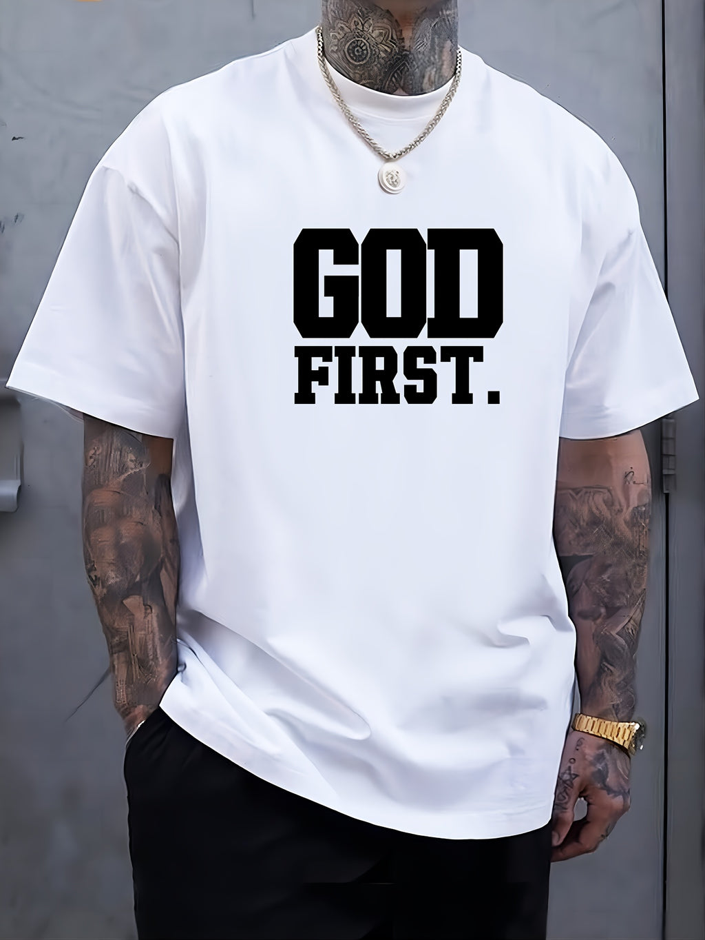 Men's Short-Sleeve T-Shirt Base Layer, Versatile Top, Half-Sleeve T-Shirt, Summer Men's Clothing, PLUS SIZE