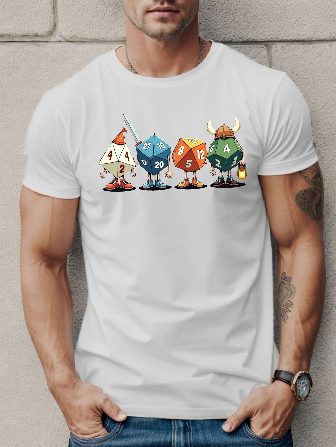LET S ALL GO to THE DUNGEON Men's Short Sleeve T-shirt Summer T-shirt Top