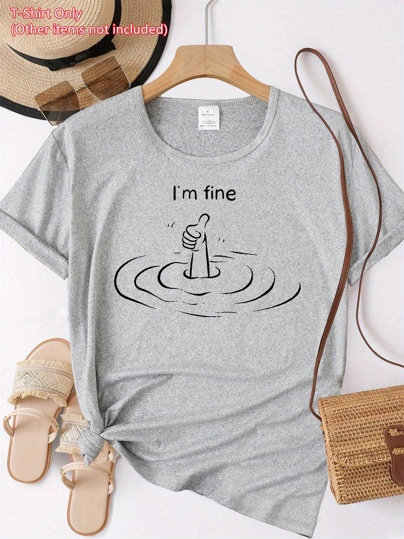 Women' S I M Fine Printed T- Shirt, Short Sleeve Crew Neck Casual Top for Summer& Spring, Women' S Clothing